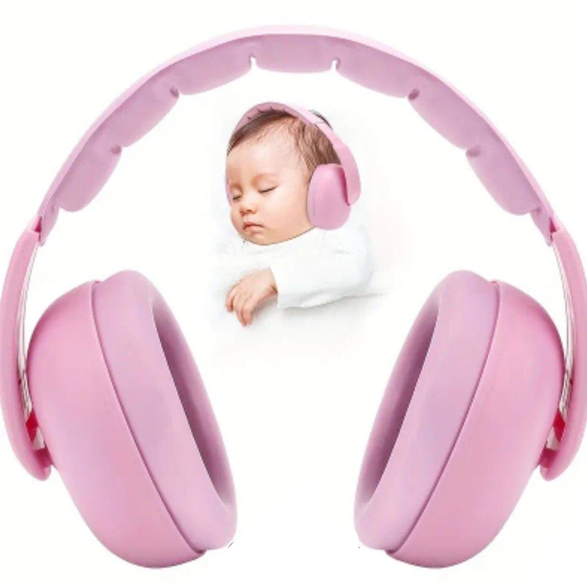 GENERICO - OREJERAS ANTIRUIDO PARA BEBÉS - ROSADO