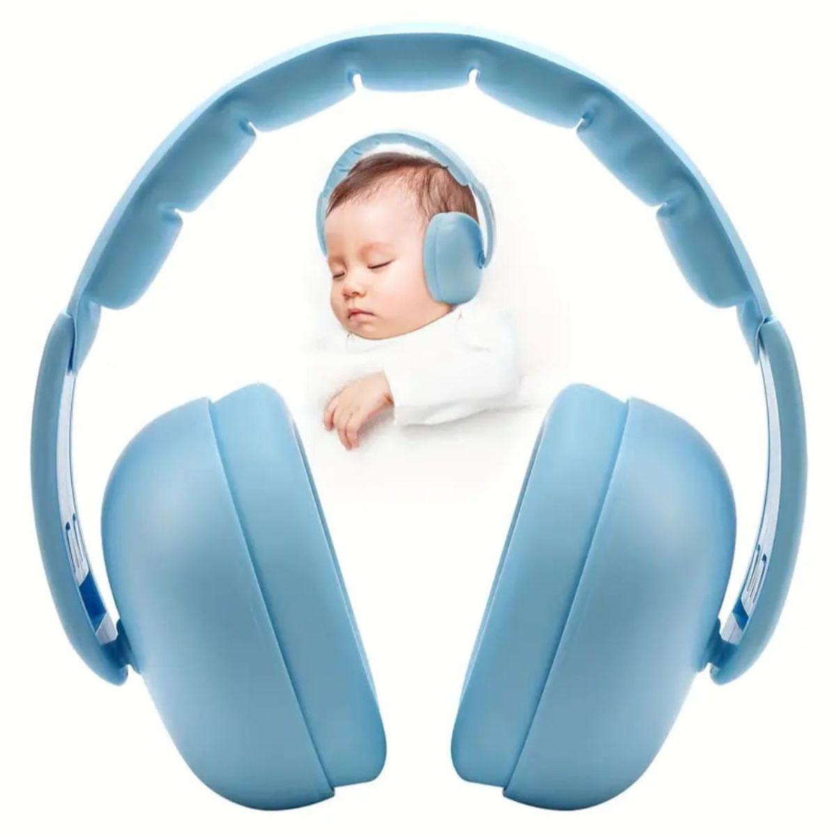 GENERICO - OREJERAS ANTIRUIDO PARA BEBÉS - CELESTE