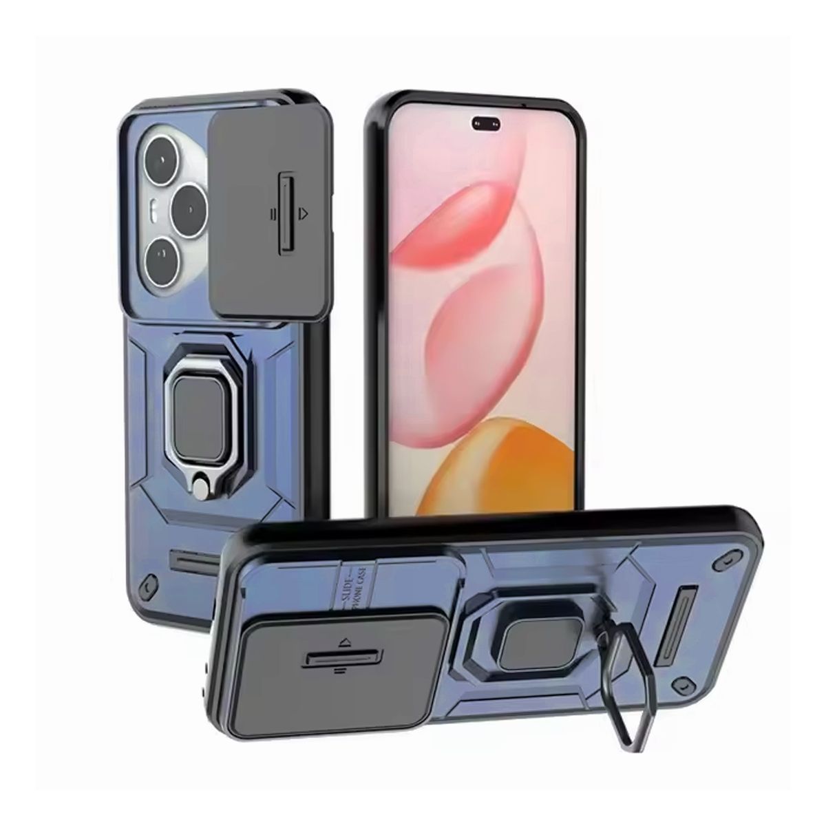 GENERICO - Case Funda Antishock para HONOR 400 - Protector Cámara Azul