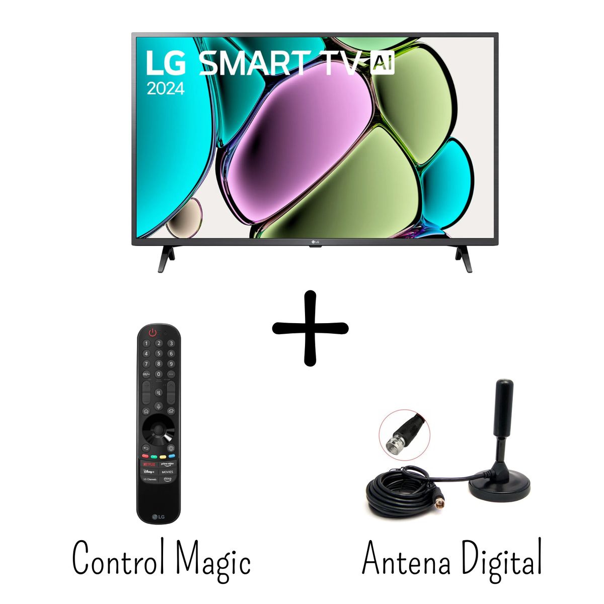 LG - Televisor LG 43 Pulgadas FHD WebOS 43LR6000PSA + Control Magic + Antena Digital (2024)