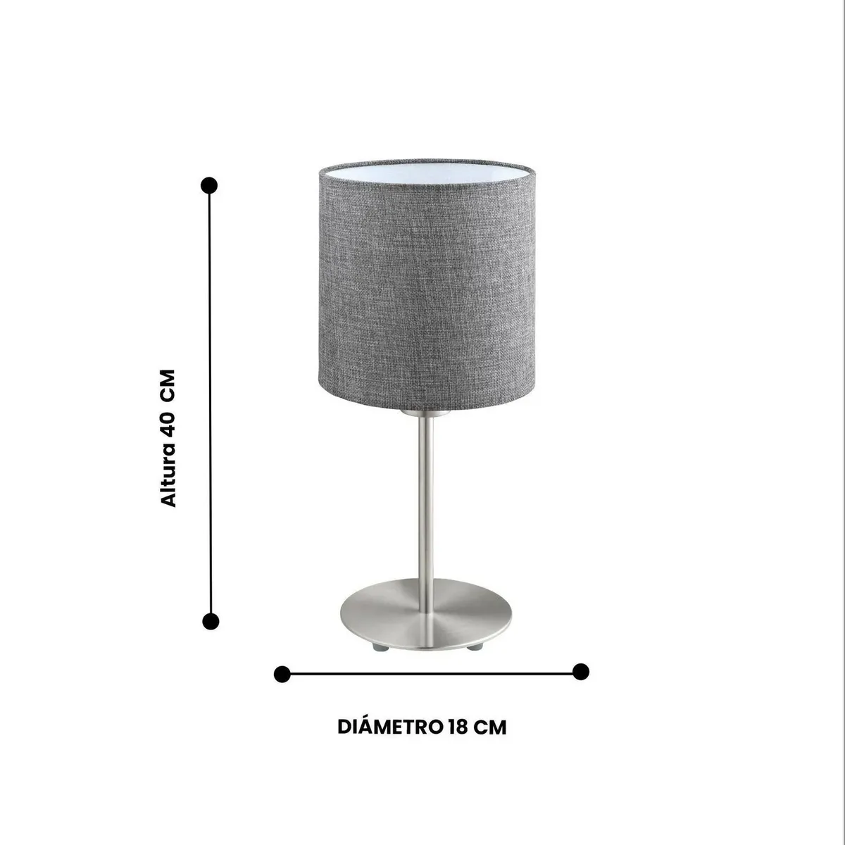 EGLO - Lamp Mesa Pasteri 60w Gris