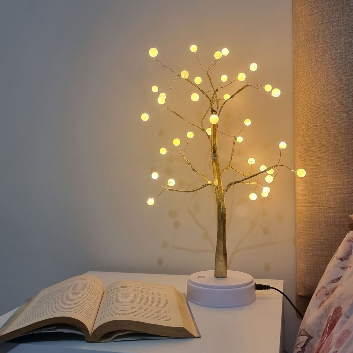 GENERICO - Lampara de Mesa Bonsái Perlas