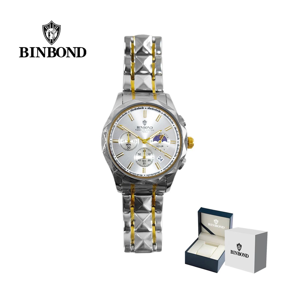 GENERICO - Reloj BINBOND para Hombre - Elegante - Acero