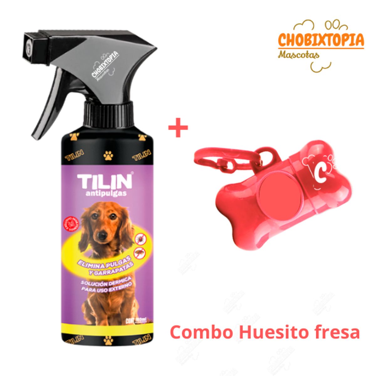 PLOP - ANTIPULGAS TILIN x 180mL - PORTABOLSA FRESA