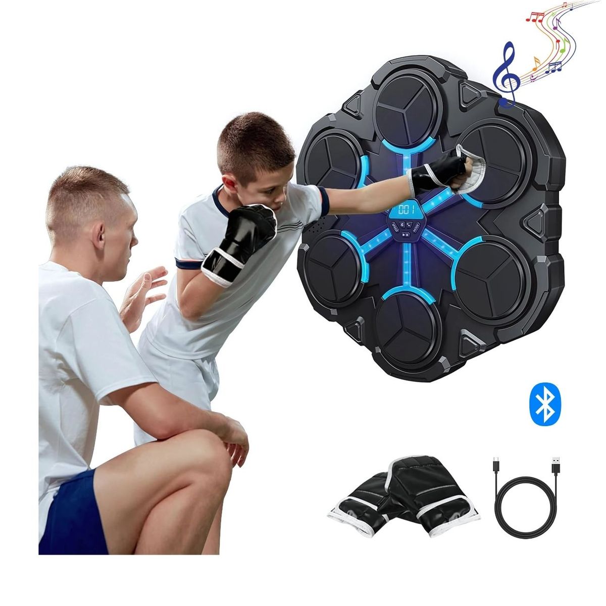 GENERICO - Tablero Electrónico de Boxeo Musical con LED y Bluetooth