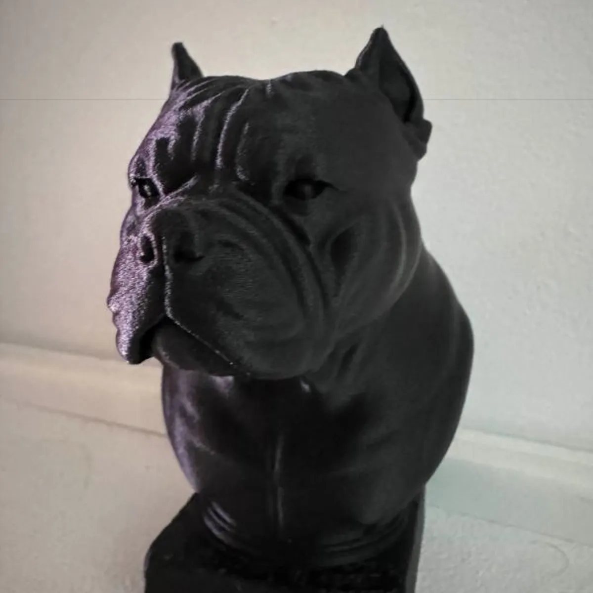 GENERICO - ADORNO EXCLUSIVO AMERICAN BULLY NEGRO 23cm x 14cm x 18cm