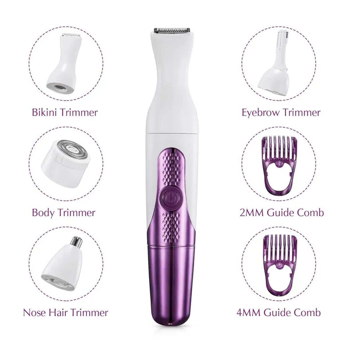 GENERICO - Depiladora Facial+ Cejas Y Patillera 6 En 1 