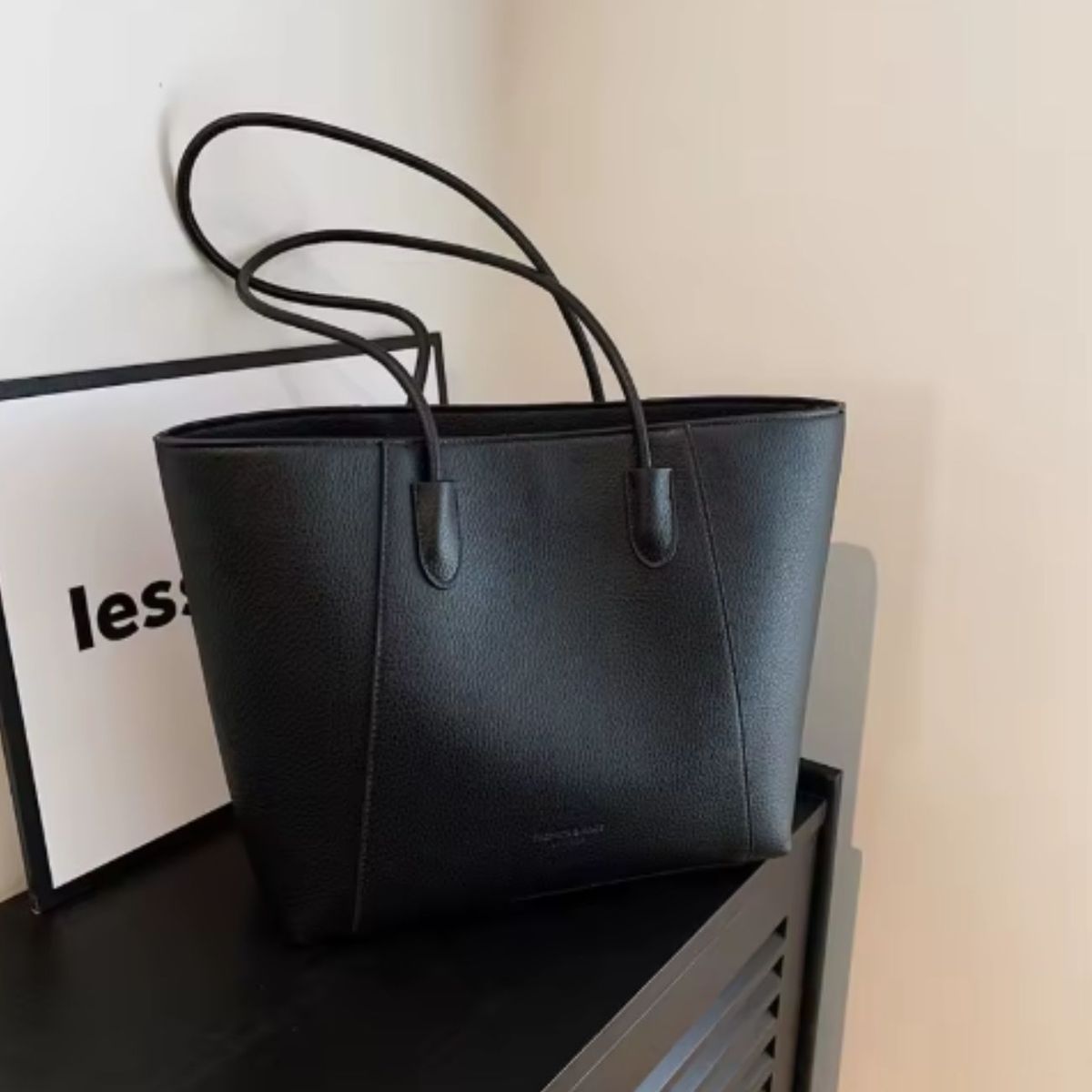 GENERICO - Bolso con cremallera cuero PU de alta calidad con gran capacidad-