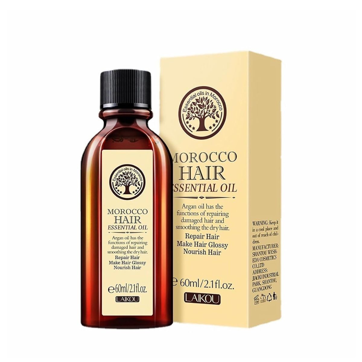 GENERICO - Moroccan Argan Oil Hair Oil Laikou 60ml Aceite Argan