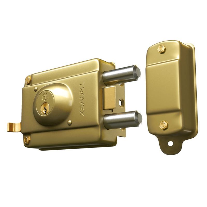 TRAVEX - Cerradura blindada 240 dorada Travex