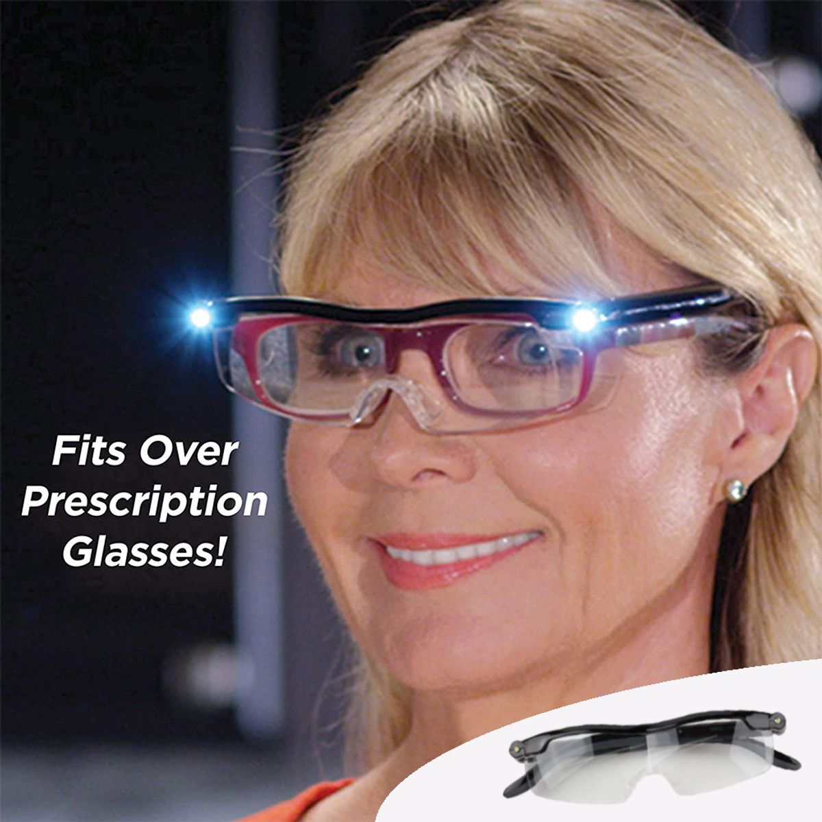 HOME NEAT - Aumento Gafas de lectura, Lupa con 2 luces LED