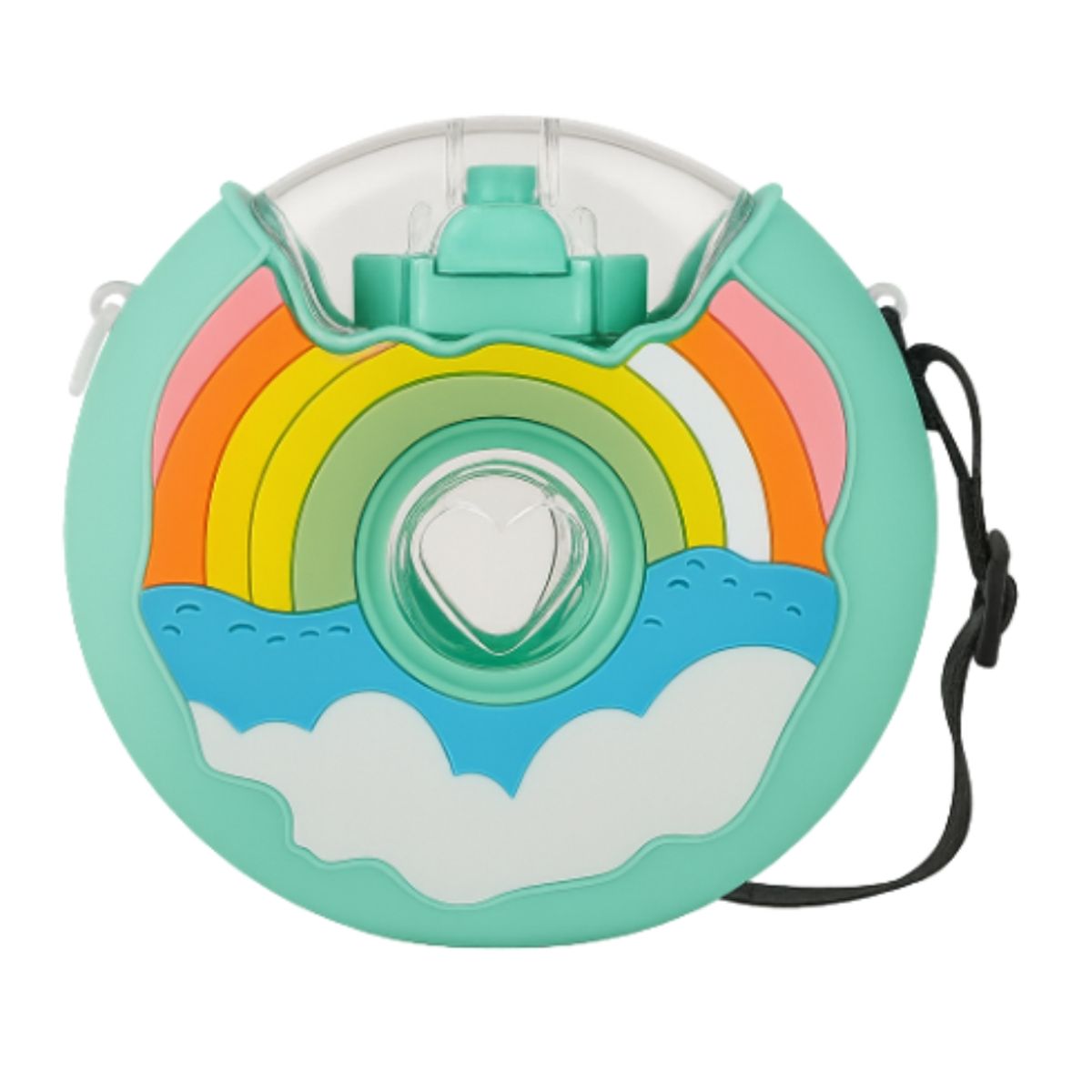 GENERICO - Botella Portátil Diseñor Arcoíris Celeste