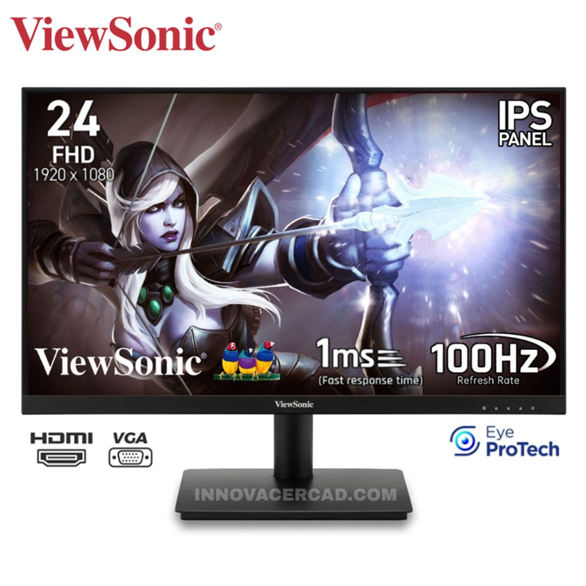 VIEWSONIC - Monitor Viewsonic VA240-H 24 IPS FHD 100Hz 1ms