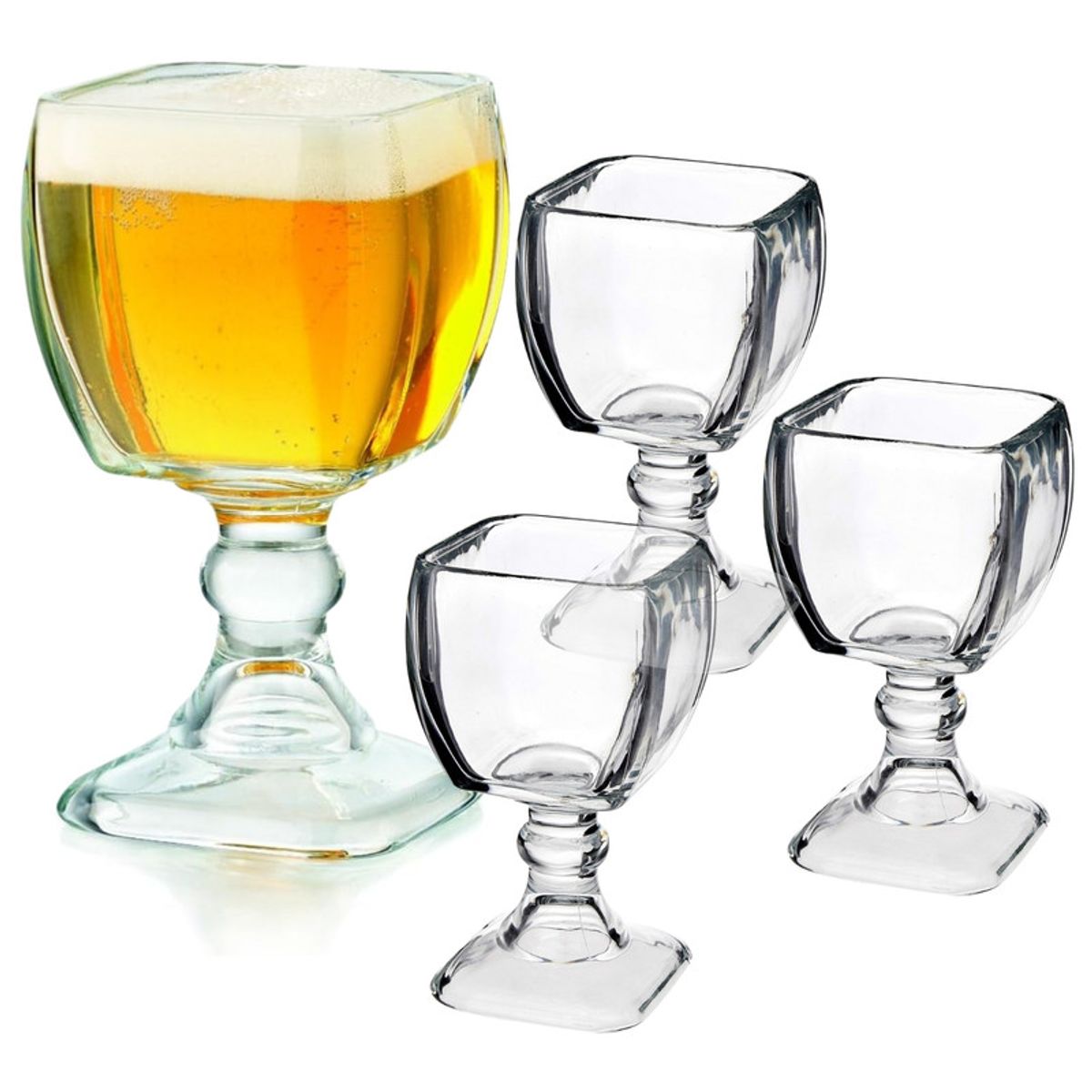 Pentha - Copa Chabela Cuadrada 610ml Set 4 Copa Crisa Suprema