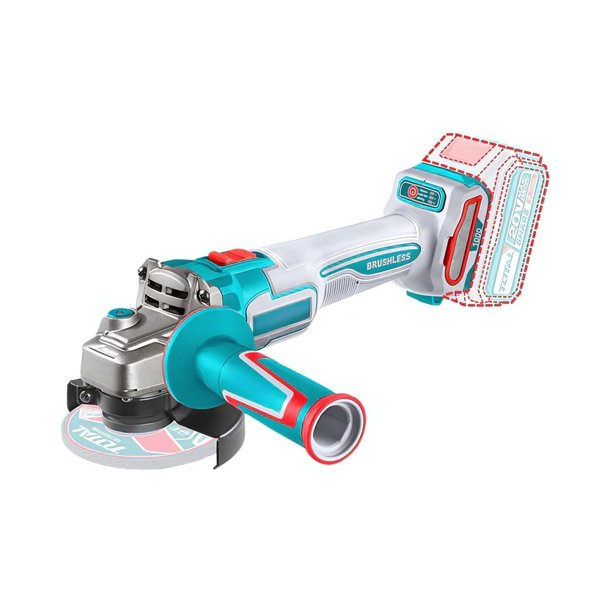 TOTAL TOOLS - Amoladora Angular 4 ½" 1000w 20v Total