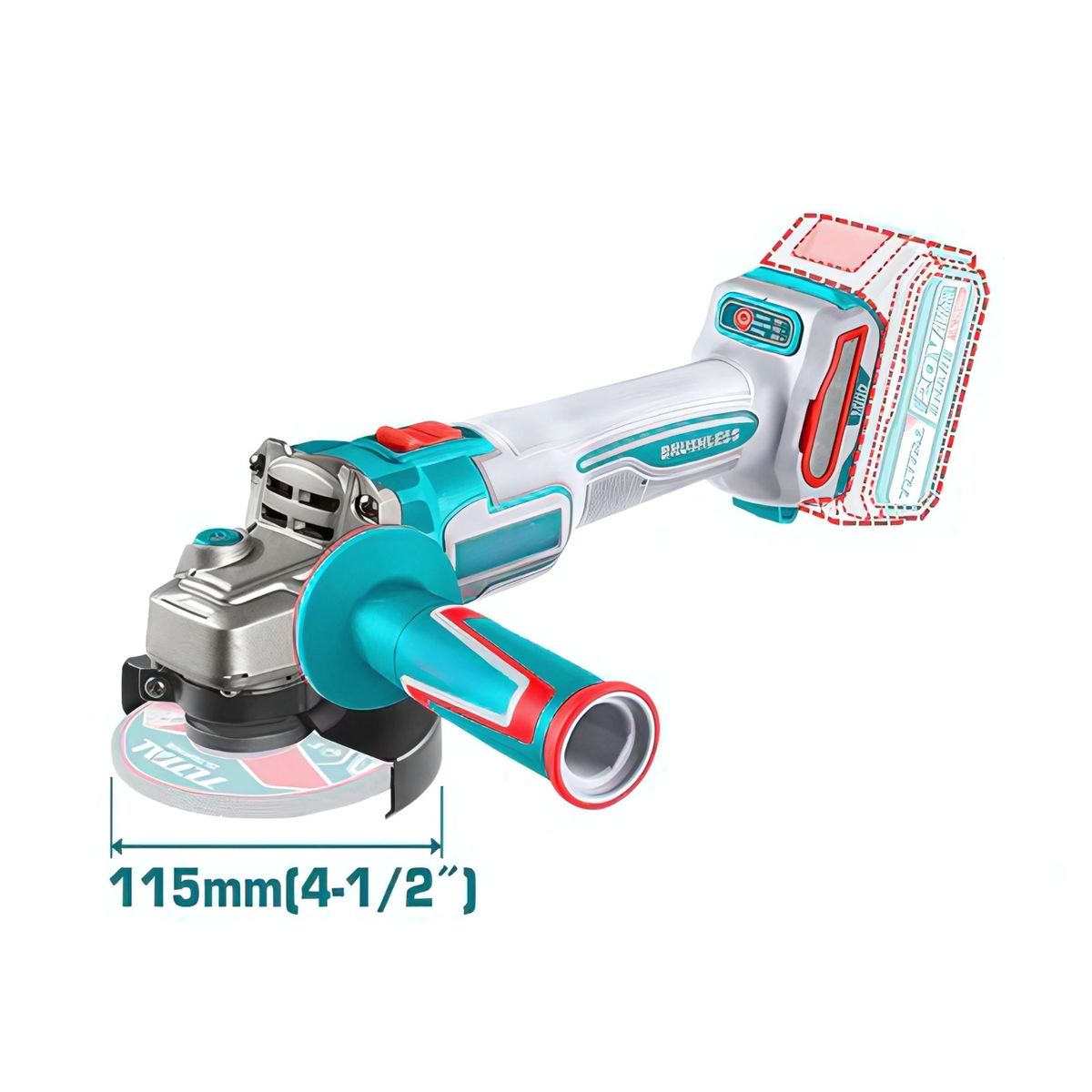 TOTAL TOOLS - Amoladora Angular 4 ½" 1000w 20v Total