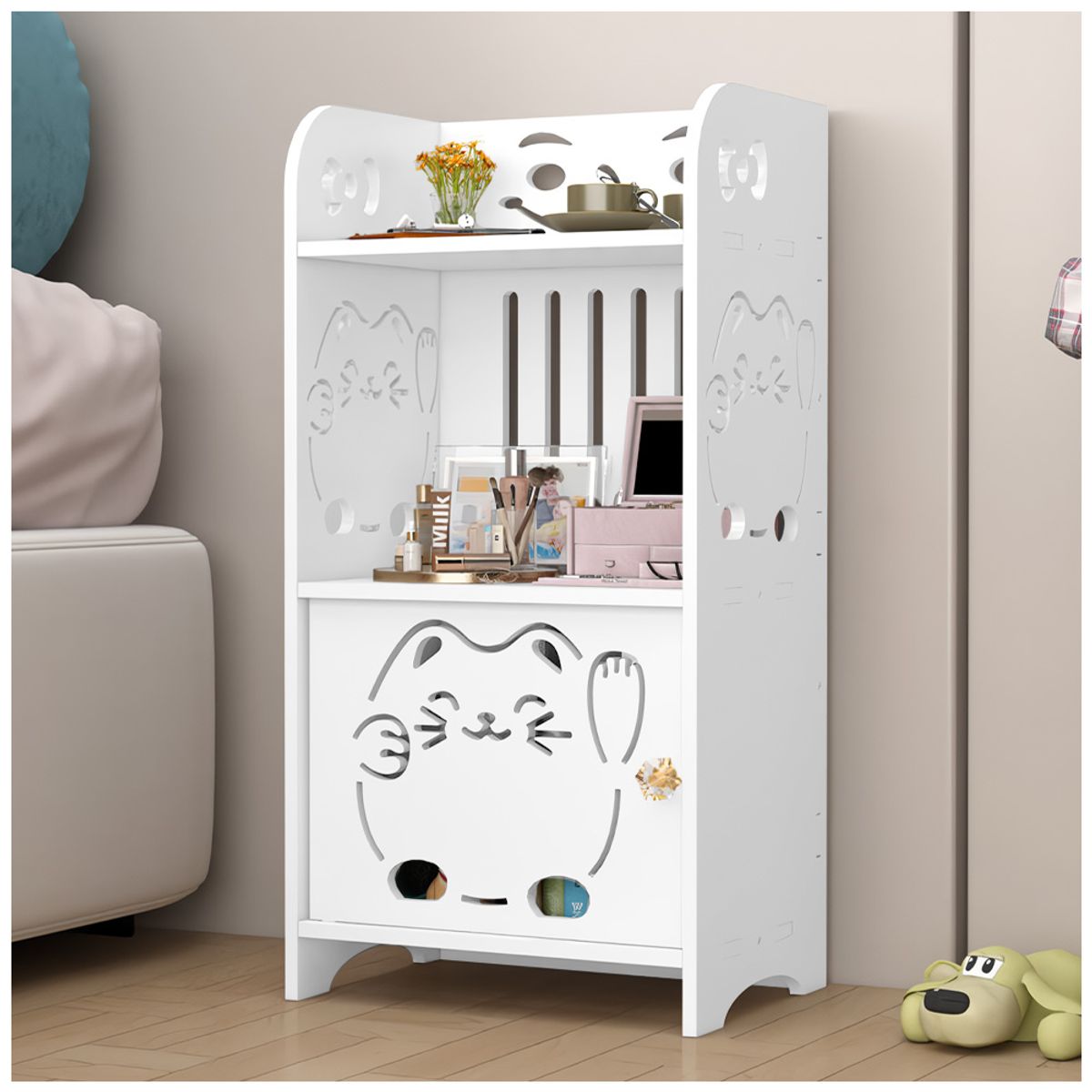 KELLER - Organizador Estante Multiusos Moderno con Cajón 97B