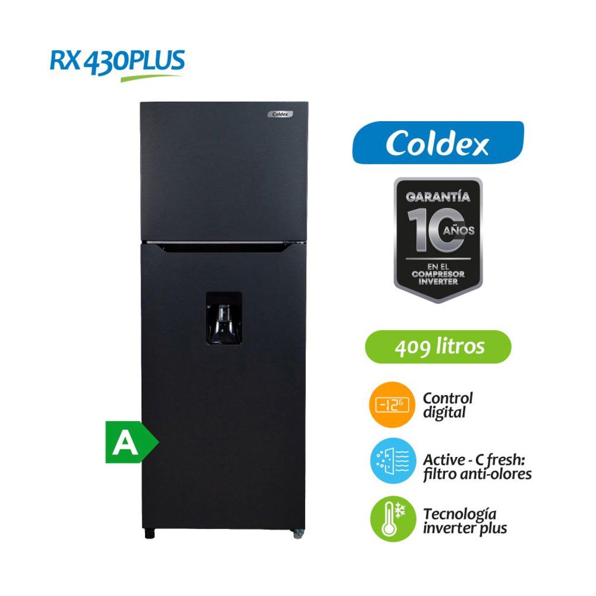 COLDEX - REFRIGERADORA RX430PLUS 409L NF COLDEX