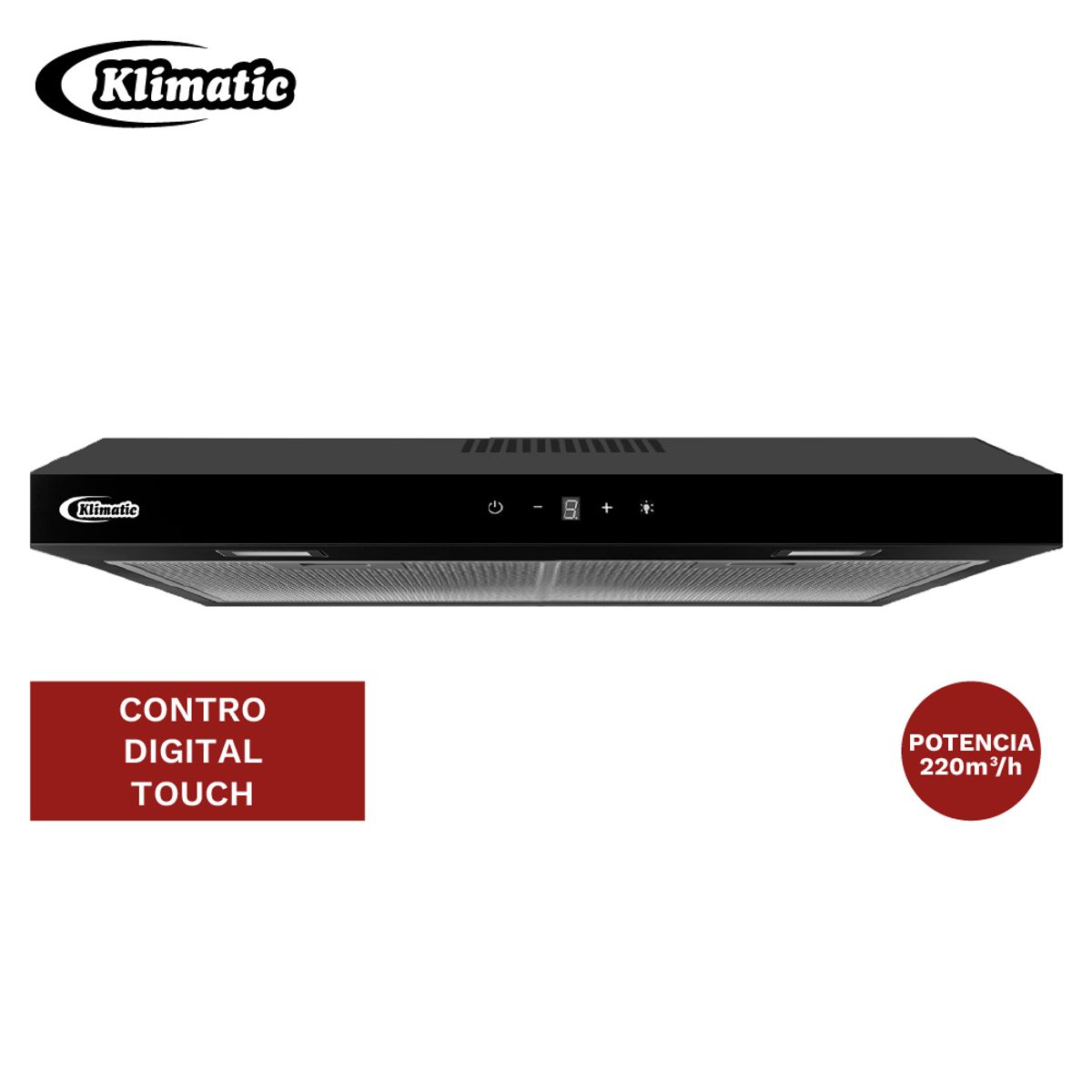 KLIMATIC - Campana Extractora 60cm VENTO BLACK