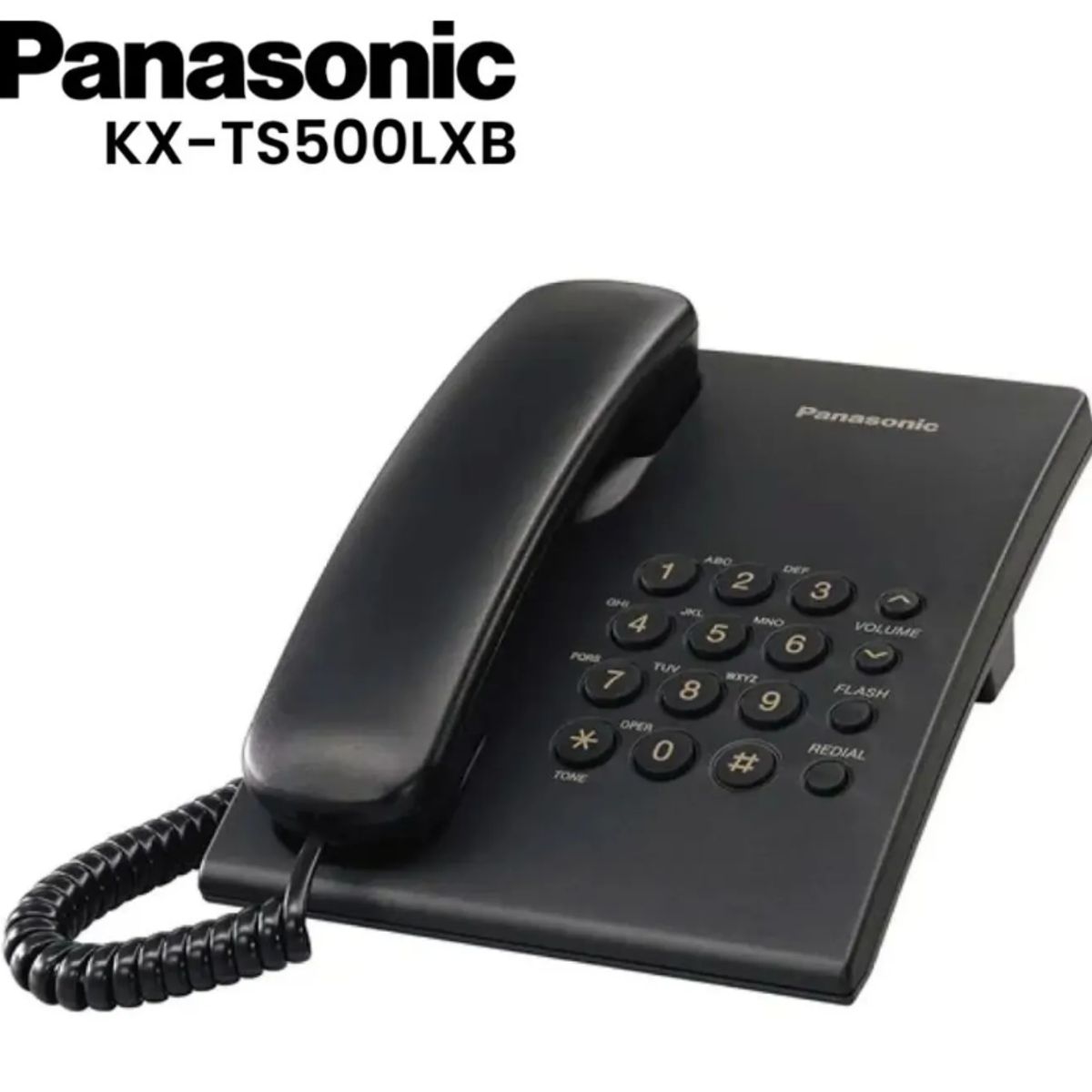 PANASONIC - Teléfono Fijo Panasonic Alámbrico KX-TS500LXB - Negro