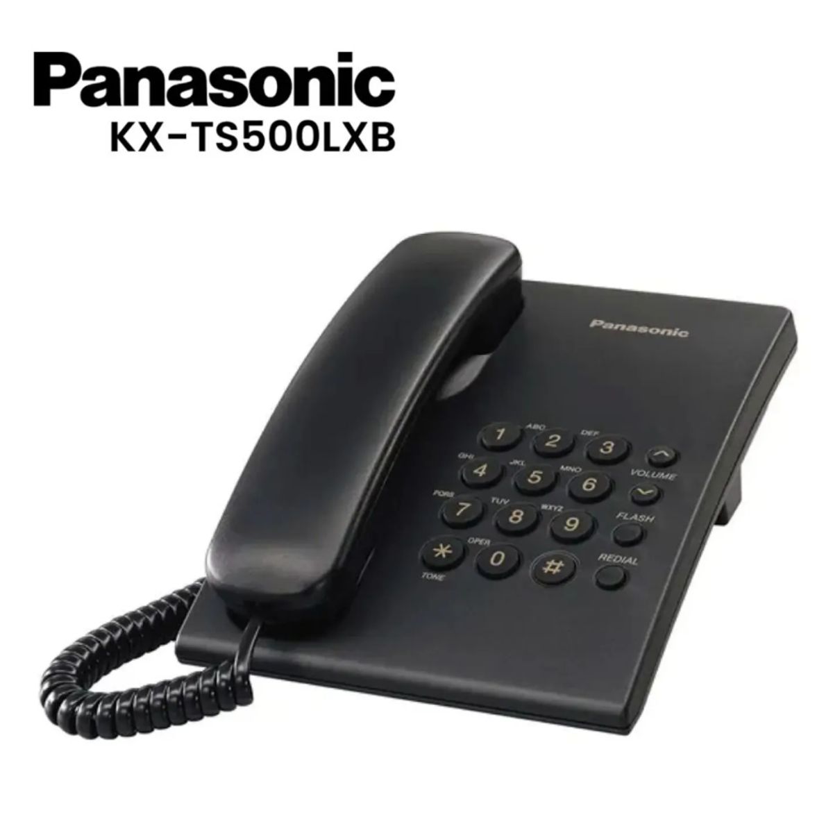 PANASONIC - Teléfono Fijo Panasonic Alámbrico KX-TS500LXB - Negro