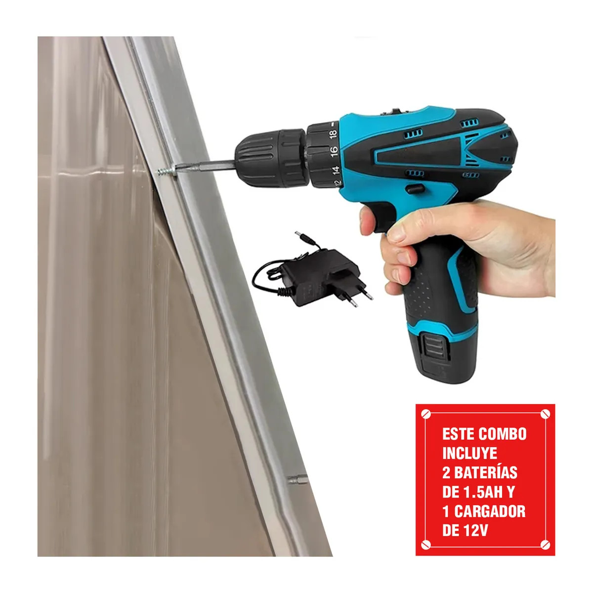 XTD - Pulidora Lijadora Orbital +taladro Atornillador 12v 2 Batería