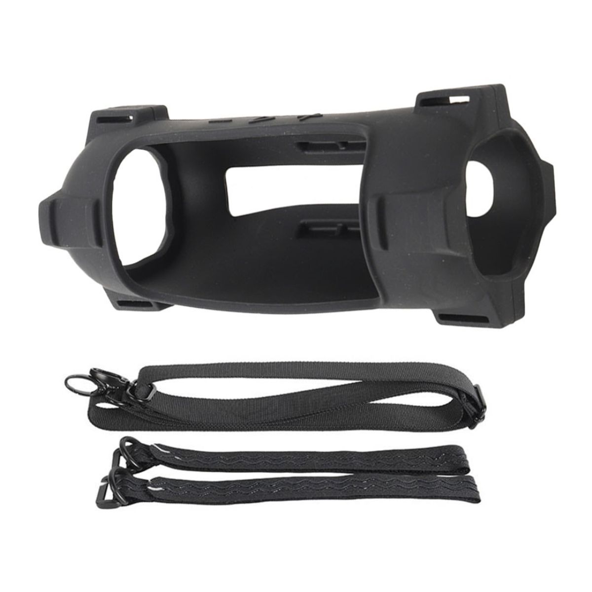 GENERICO - FUNDA CASE PROTECTOR SILICONA CON CORREA PARA JBL FLIP 7 NEGRO