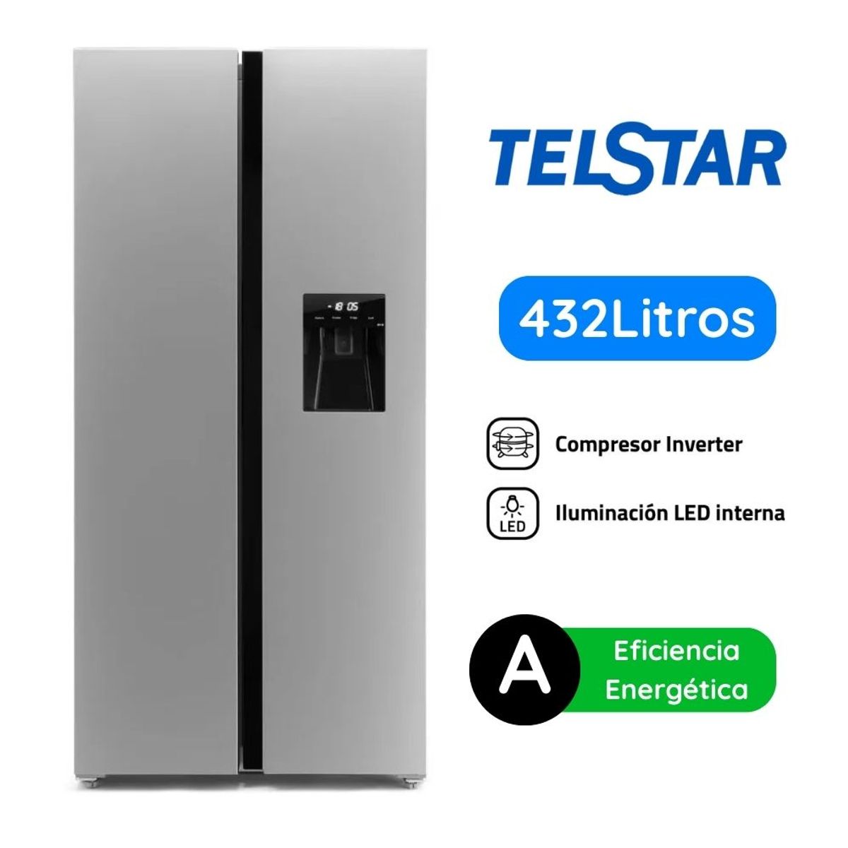 GENERICO - Refrigeradora Side By Side Telstar TRXP441510CT 432L - Silver_.