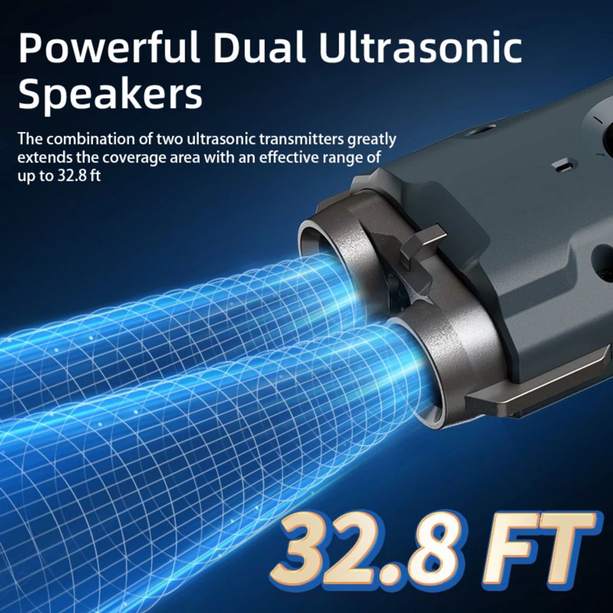 GENERICO - Ahuyentador Perros Doble Ultrasonico Recargable U20