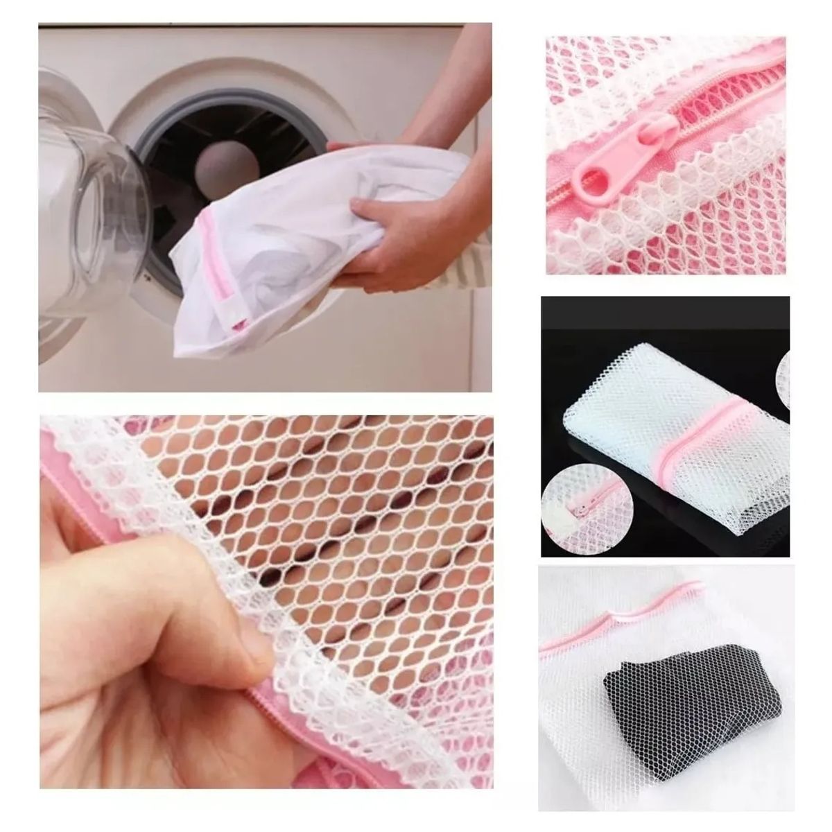 GENERICO - Pack 3 Bolsas de Malla para Lavadora 50x60