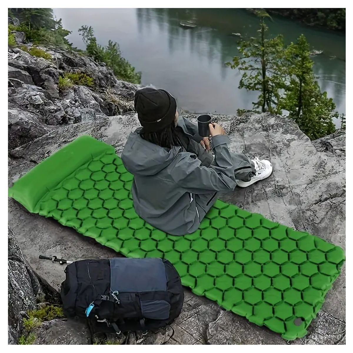 GENERICO - Colchoneta Personal Ultra Ligero Para Acampar