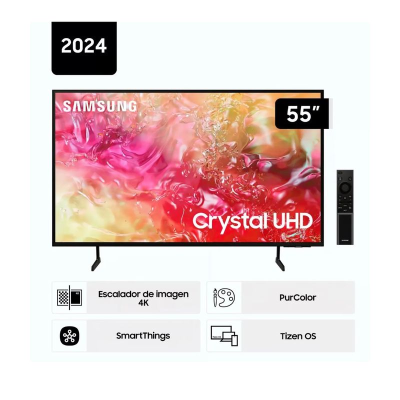 SAMSUNG - Televisor Samsung 55 LED Crystal UN55DU7000GXPE UHD 4K TIZEN