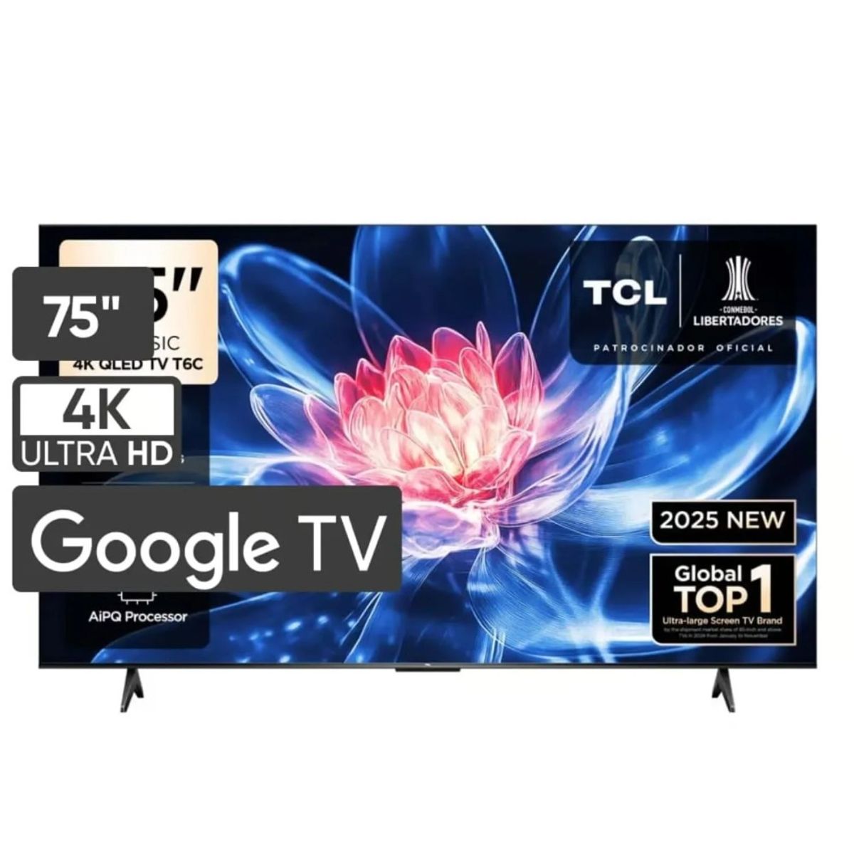 TCL - Televisor TCL QLED 75" UHD 4K Smart TV 75T6C - 2025