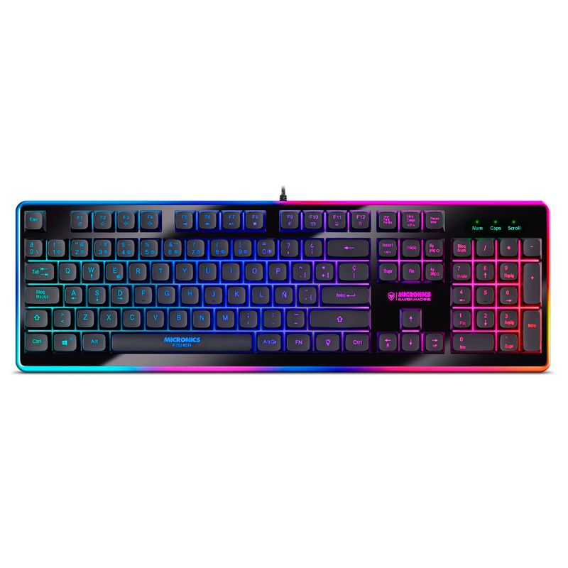 MICRONICS - FISHER MIC K801+ TECLADO GAMER USB RAINBOW MICRONICS