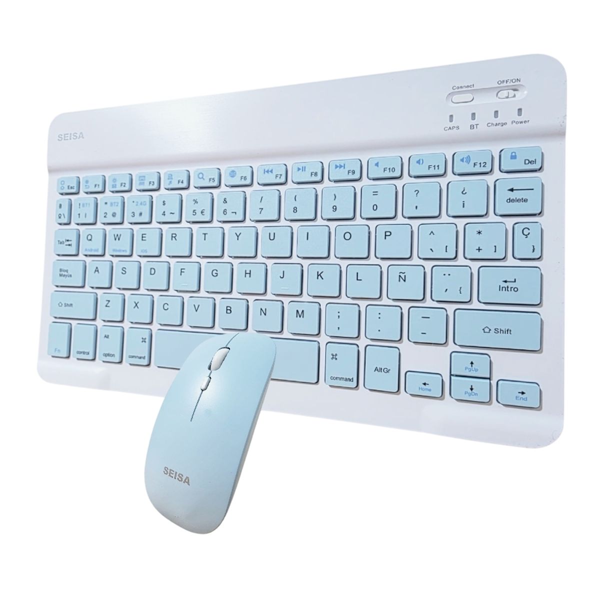 SEISA - Kit Teclado Y Mouse Dual Bluetooth 2.4 G Pc Laptop Android Ios