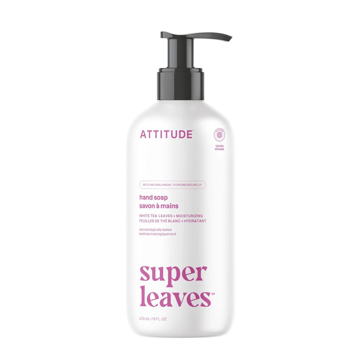 ATTITUDE - ATTITUDE JABON DE MANOS NATURAL HOJAS DE TE BLANCO 473 ML