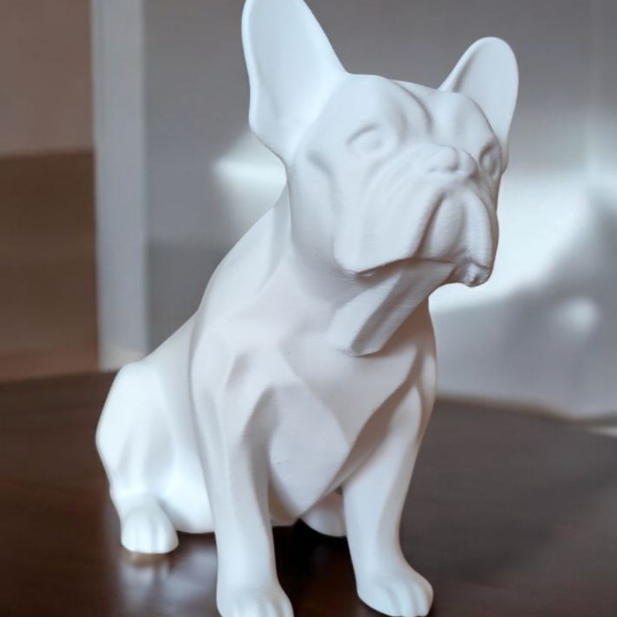 GENERICO - ADORNO EXCLUSIVO BULLDOG FRANCES BLANCO 23cm x 14cm x 24cm