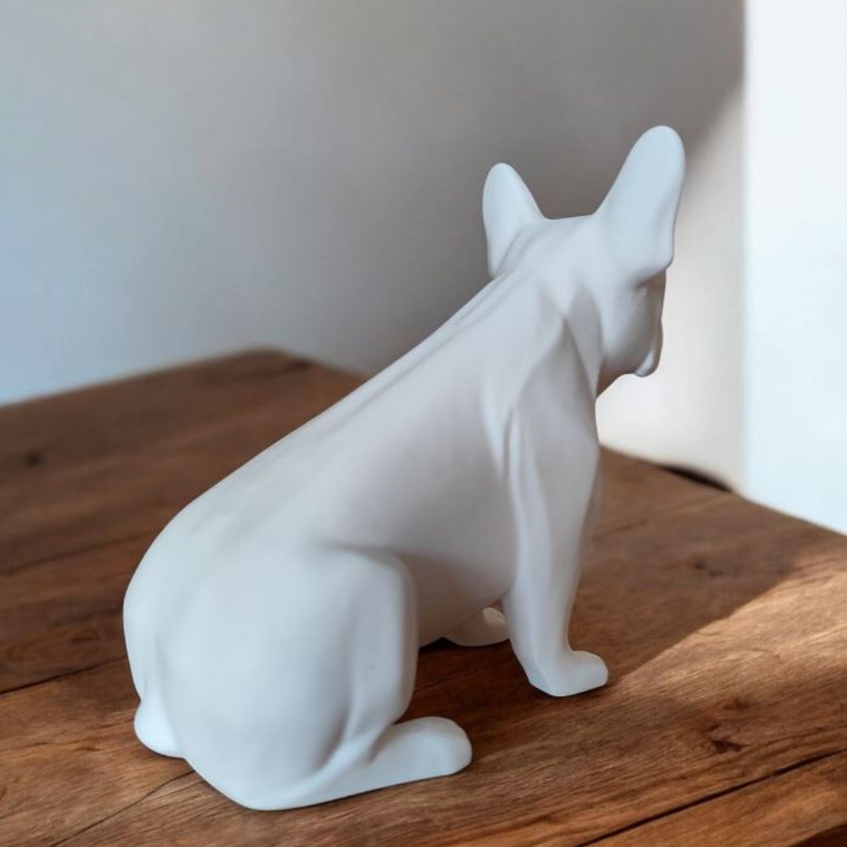 GENERICO - ADORNO EXCLUSIVO BULLDOG FRANCES BLANCO 23cm x 14cm x 24cm