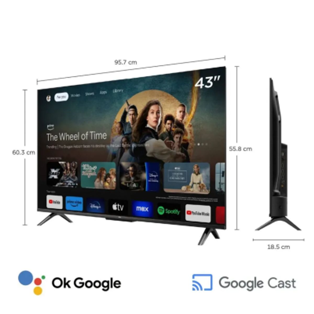 TCL - TELEVISOR TCL UHD 4K SMART GOOGLE TV  43V6C AÑO 2025
