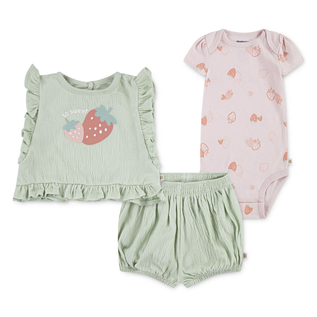 HUGGIES - Conjunto BodyShort para Niña Bebé 3Set Huggies