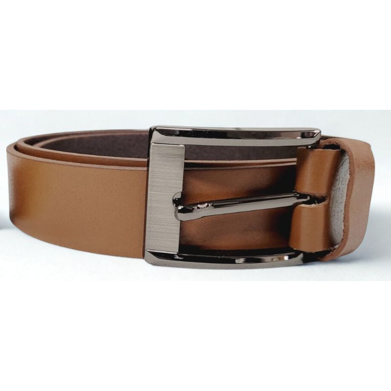 LEMANT'S - Correa - Cinturón de Cuero Camel Tabú con Hebilla Premium