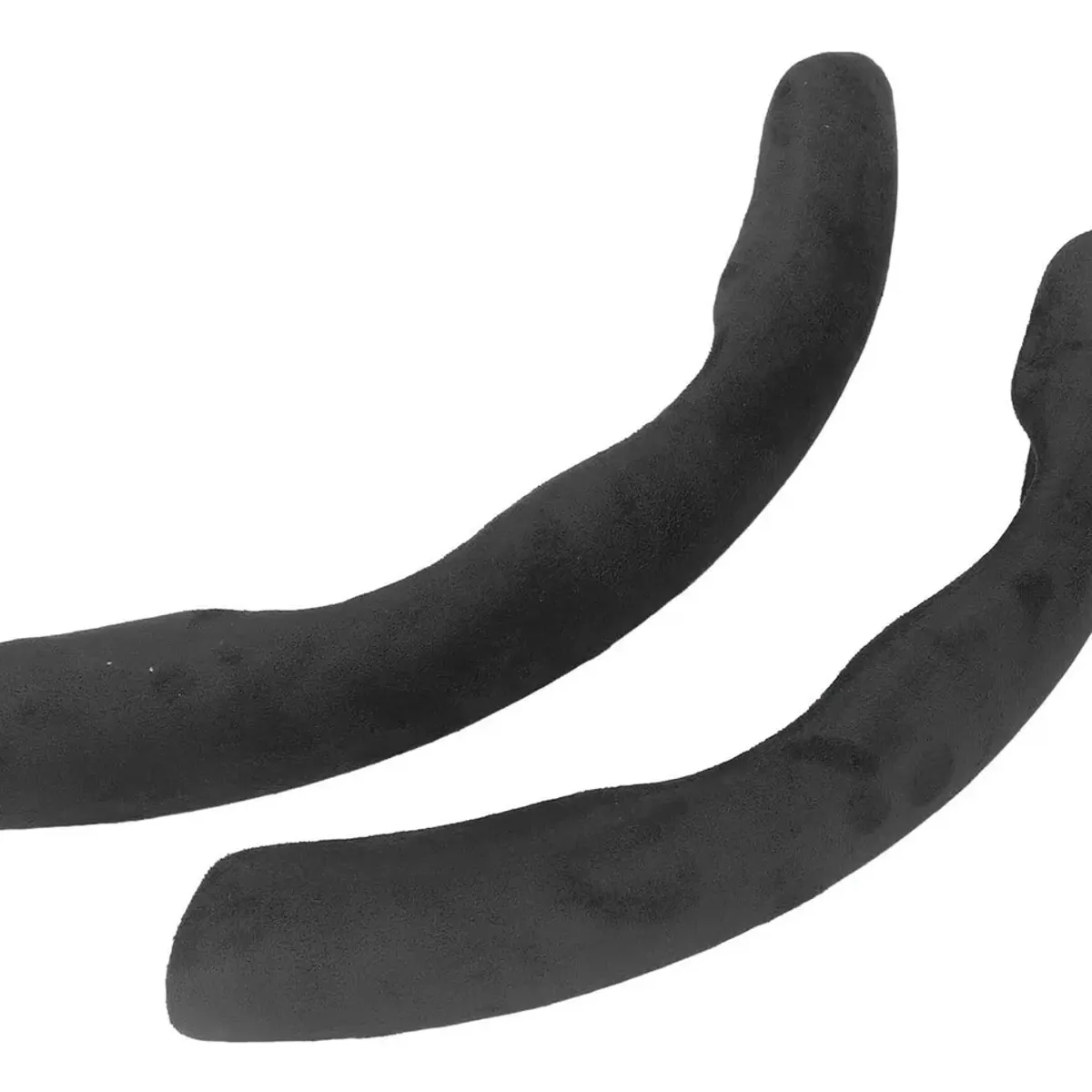 GENERICO - Cubre Volante 2Pcs Gamuza Negro Brillante  33cm