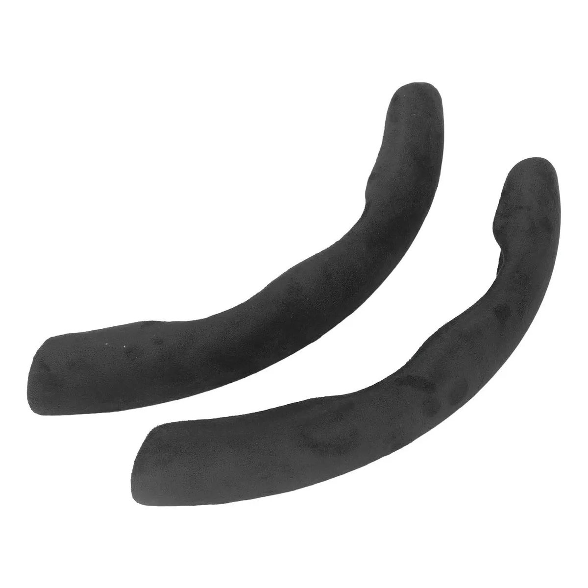 GENERICO - Cubre Volante 2Pcs Gamuza Negro Brillante  33cm