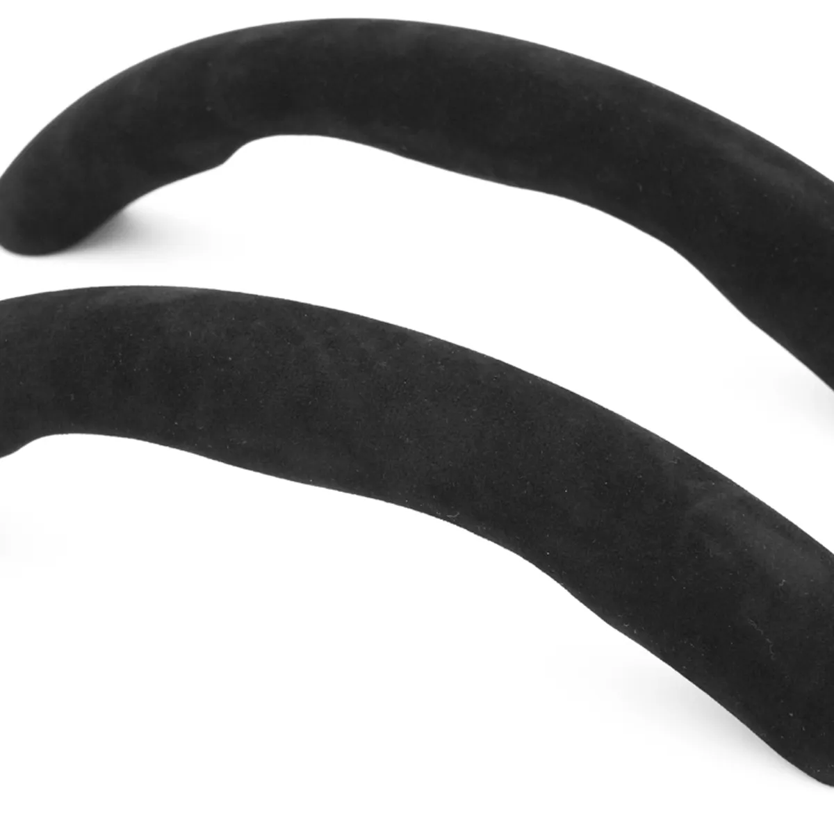 GENERICO - Cubre Volante 2Pcs Gamuza Negro Brillante  33cm