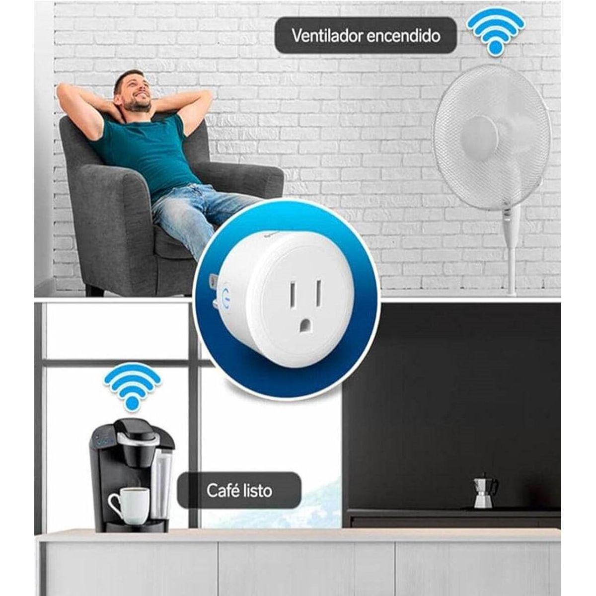 GENERICO - Enchufe Inteligente Smart Wifi compatible con Google Alexa Pack 2 unid