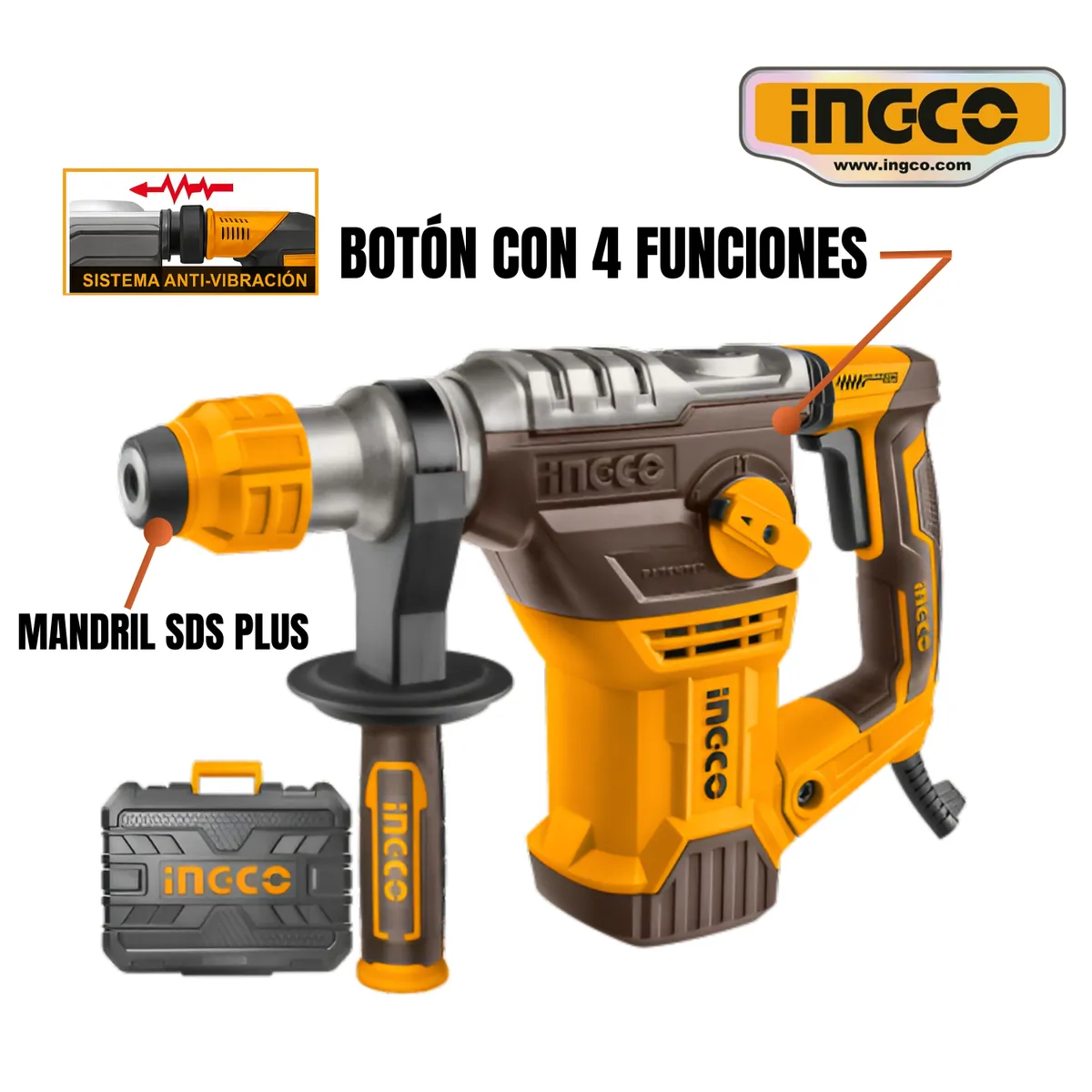 INGCO TOOLS - RH150068 ROTOMARTILLO PLUS 1500W