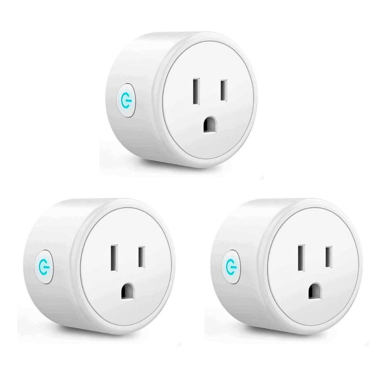 GENERICO - Enchufe Inteligente Smart Wifi compatible con Google Alexa Pack 3 unid