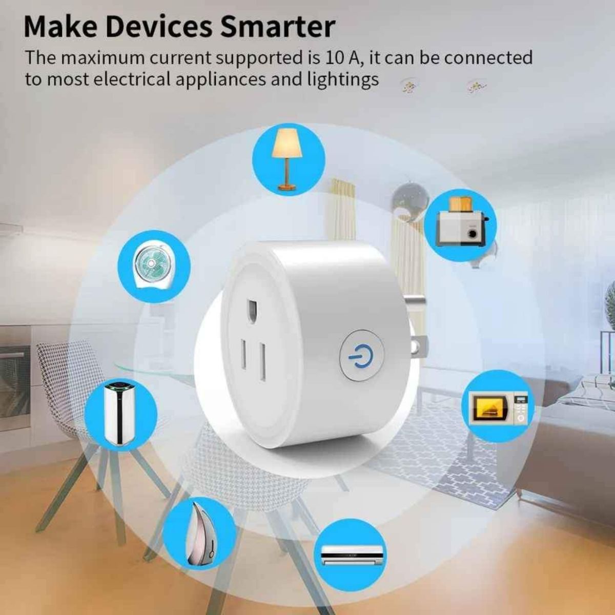 GENERICO - Enchufe Inteligente Smart Wifi compatible con Google Alexa Pack 3 unid