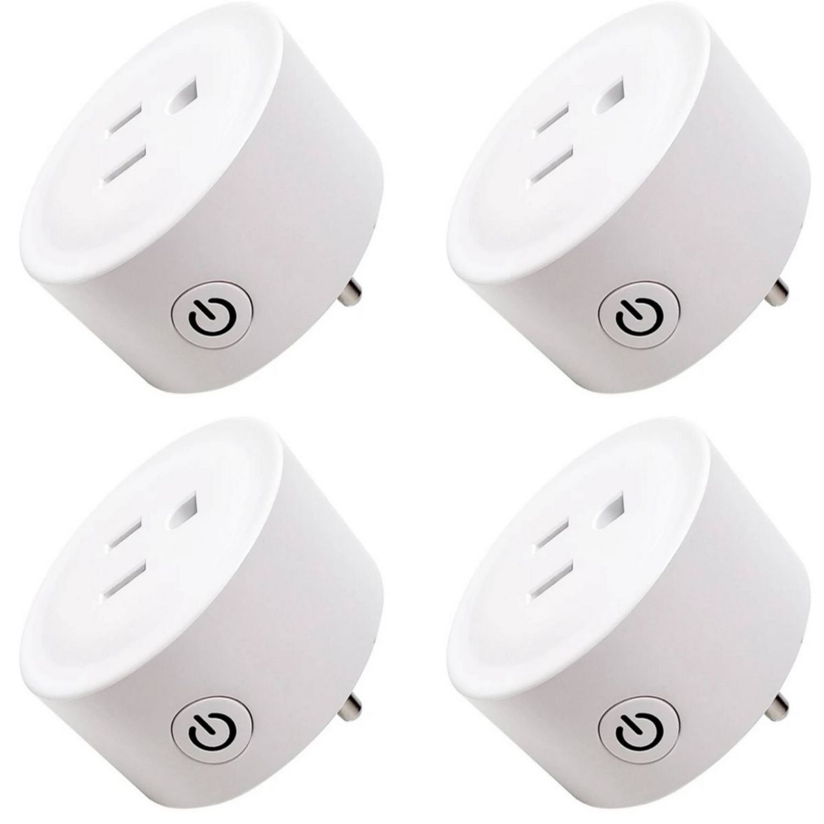 GENERICO - Enchufe Inteligente Smart Wifi compatible con Google Alexa Pack 4 unid