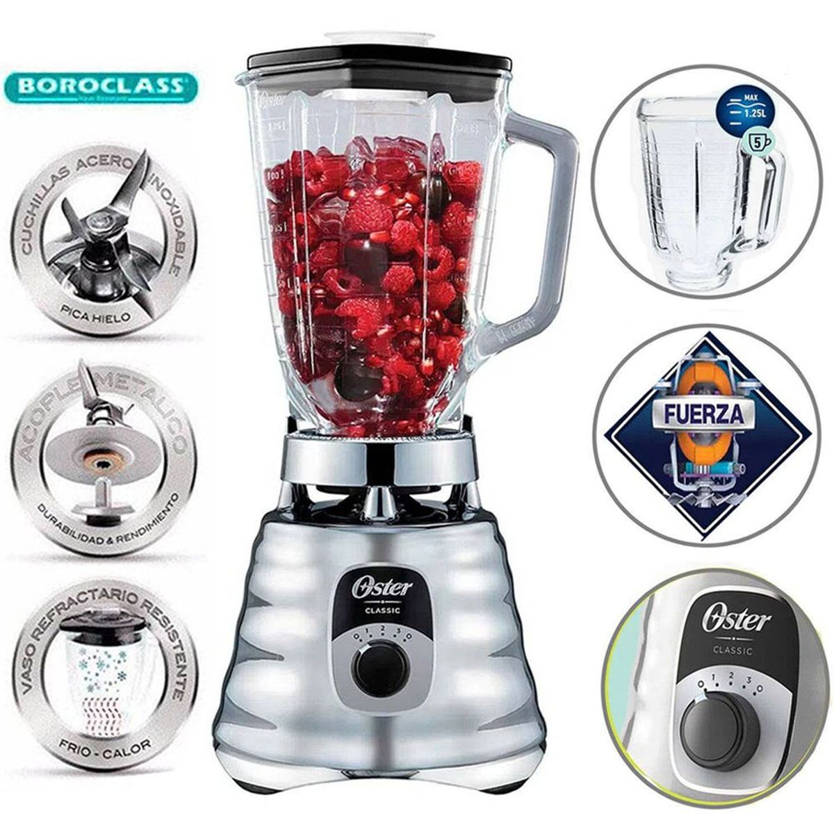 OSTER - Licuadora Oster Clásica BLST4655 125L Cromado
